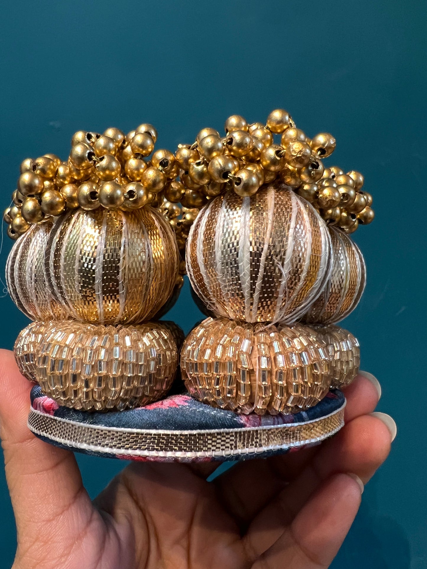 Miniest of the MINI Dangler Platter: 3 inches in Idiosyncratic Divine Pichwai