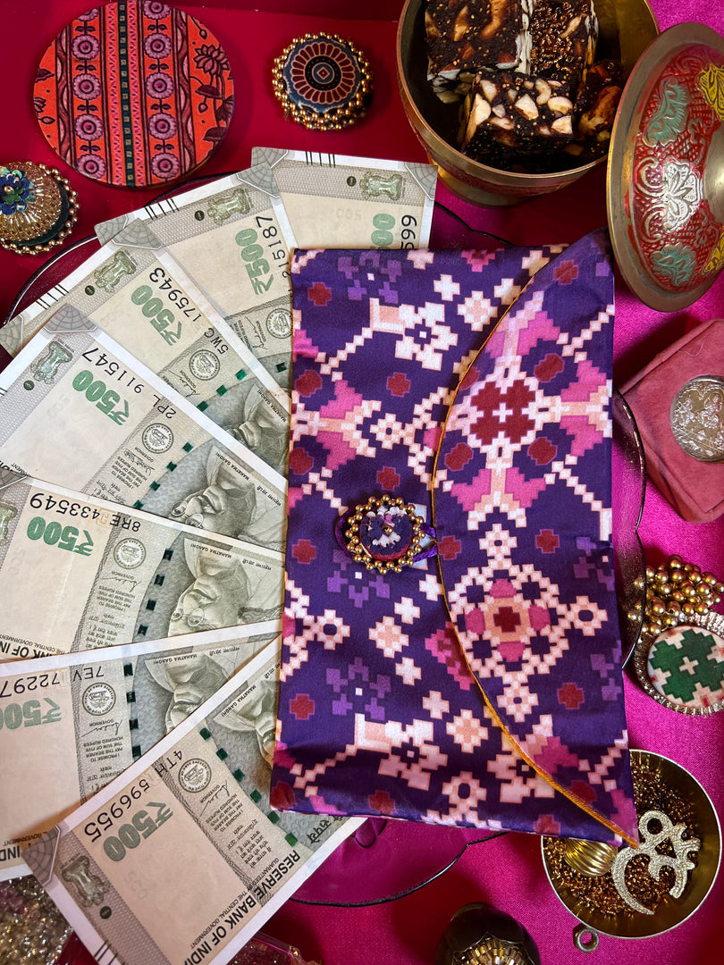 Pink Colloquial Divine Pichwai Shagun Envelope