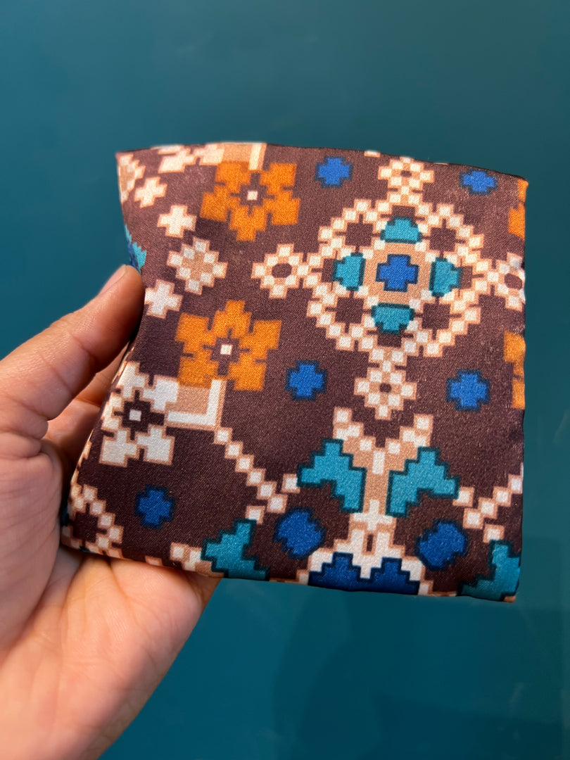 ADD ON: Maroon Navratna Patola Mini Pouch