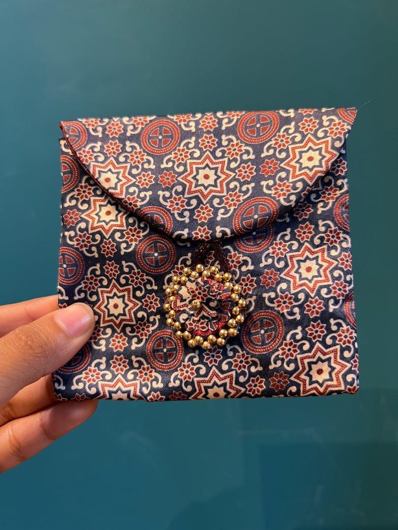 ADD ON: Maroon Navratna Patola Mini Pouch