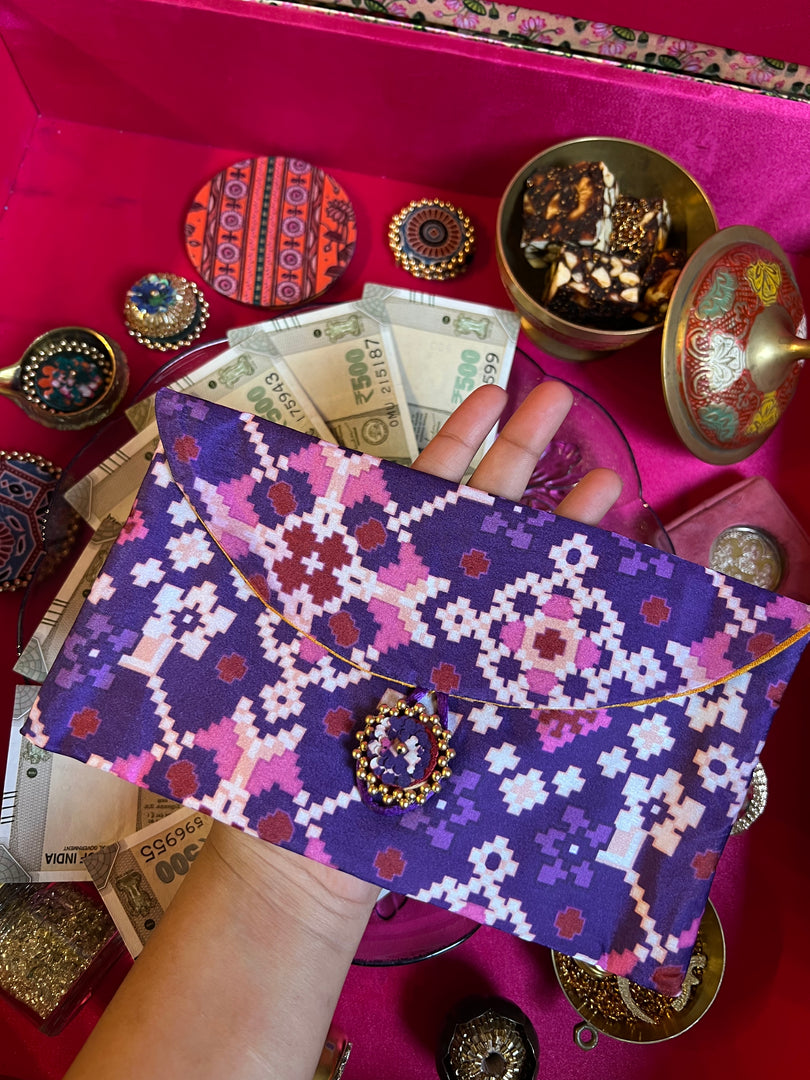 Pink Colloquial Divine Pichwai Shagun Envelope