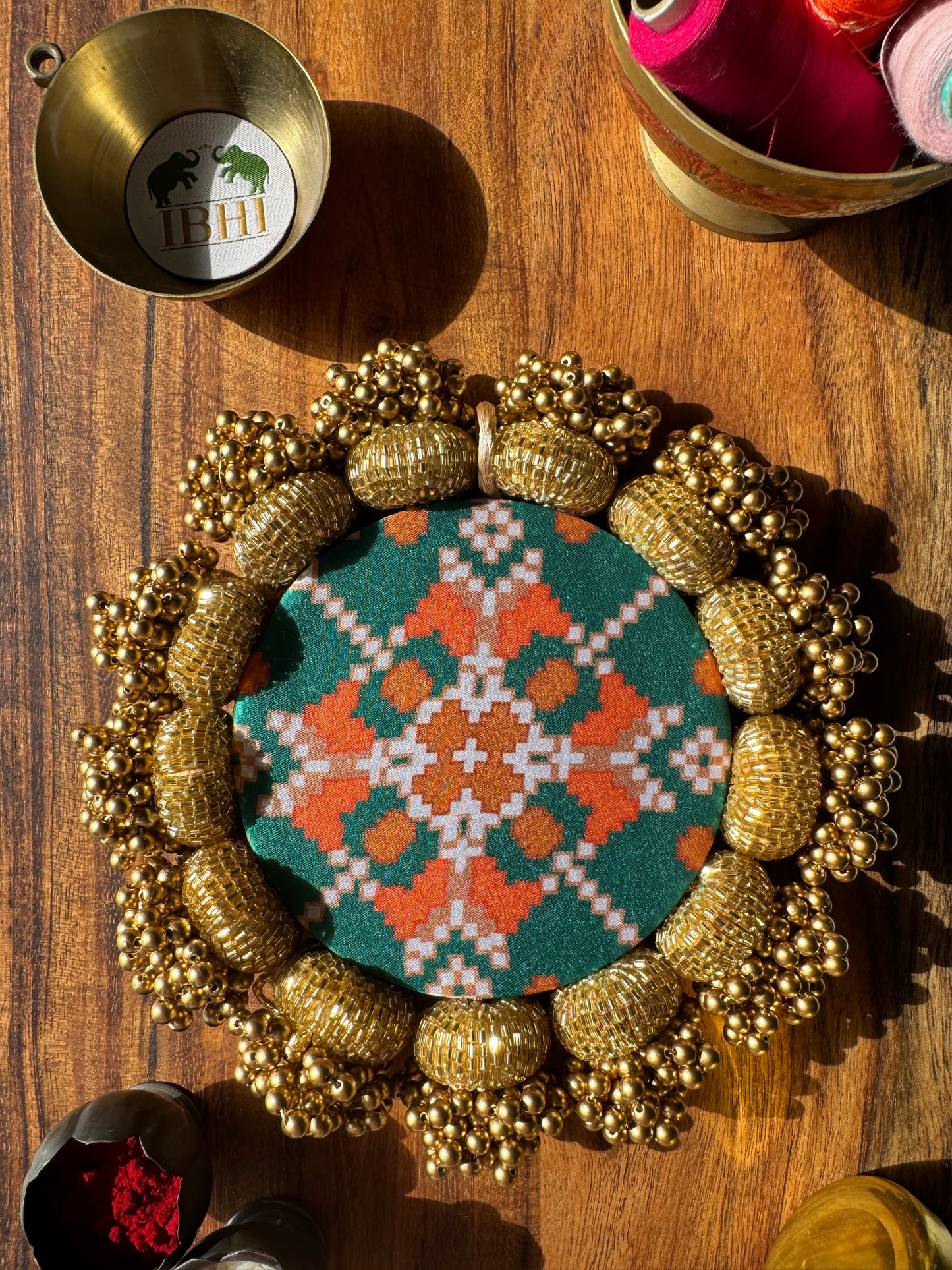 Green Kanchan Jaal Platter