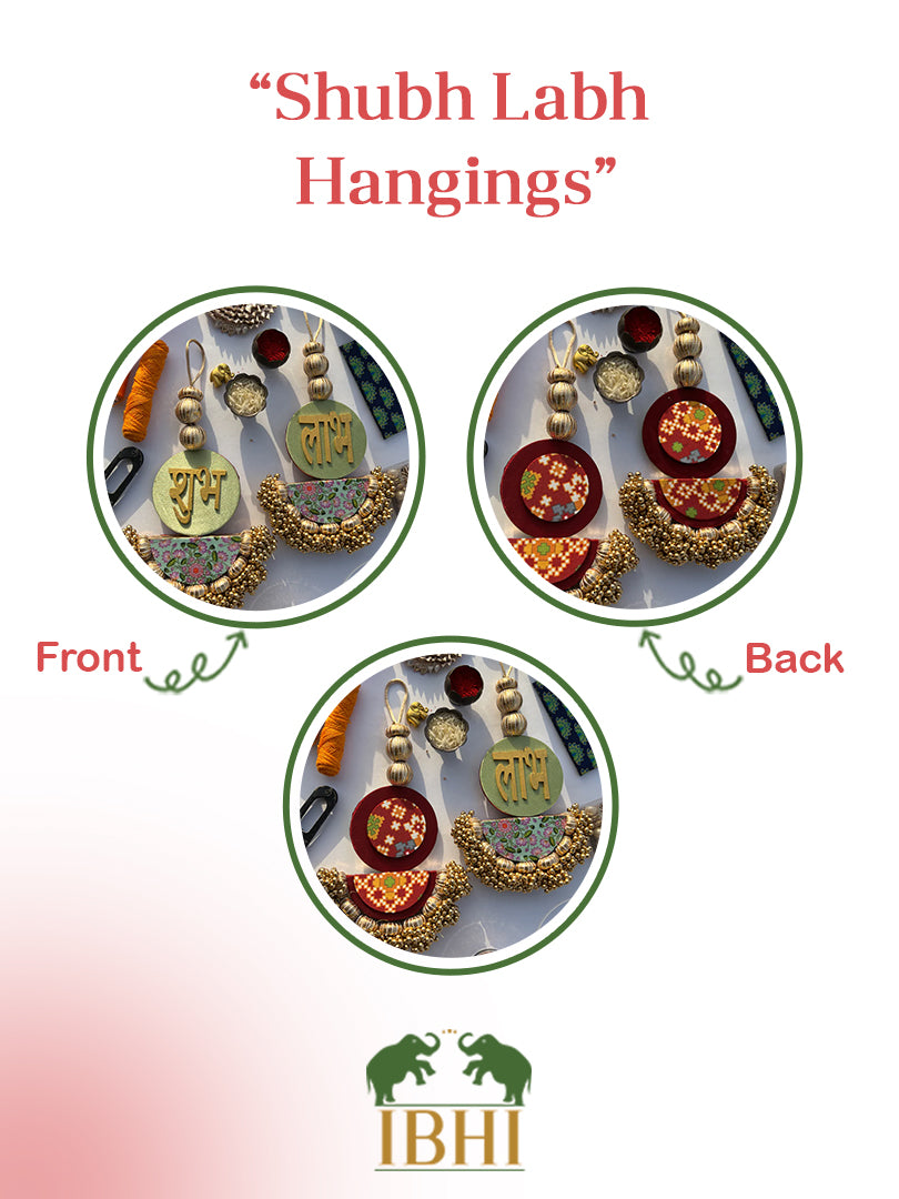 Arc Shubh Labh: Pastel Pistachio & Maroon Navratna Patola