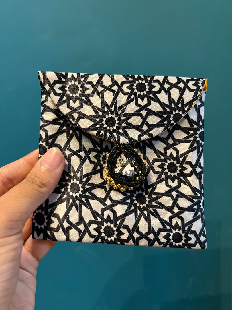 ADD ON: Maroon Navratna Patola Mini Pouch