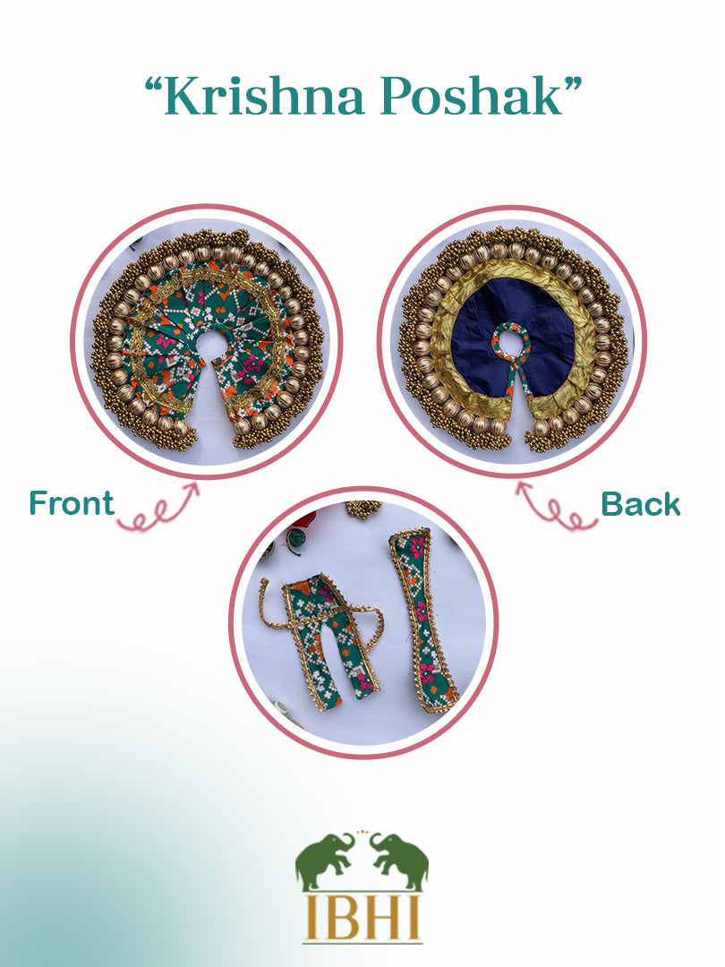 Congruous Divine Pichwai Copper Beaded Poshak