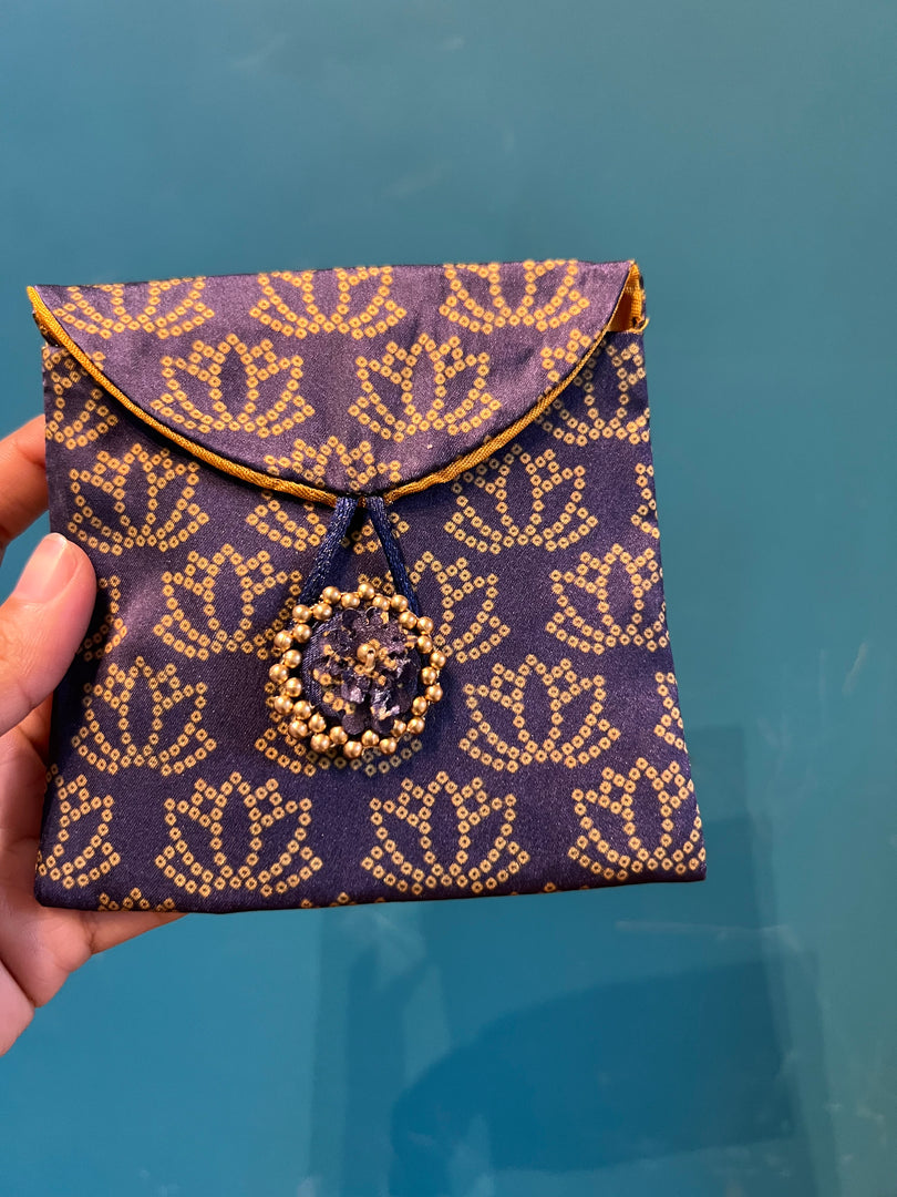 ADD ON: Maroon Navratna Patola Mini Pouch