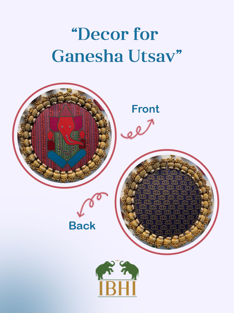 Chaandbali Ganesh Medley: Vermillion Pichwai + Kamal Bandhej