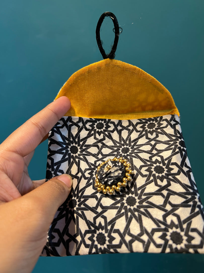 ADD ON: Maroon Navratna Patola Mini Pouch