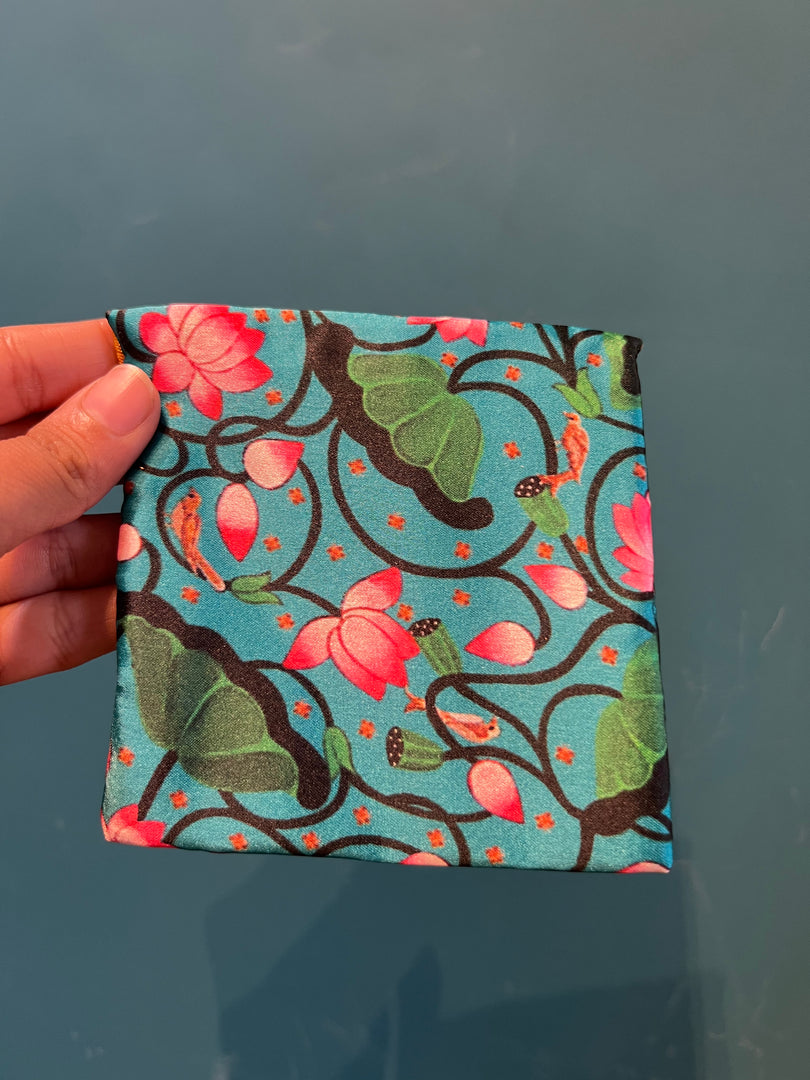 ADD ON: Maroon Navratna Patola Mini Pouch