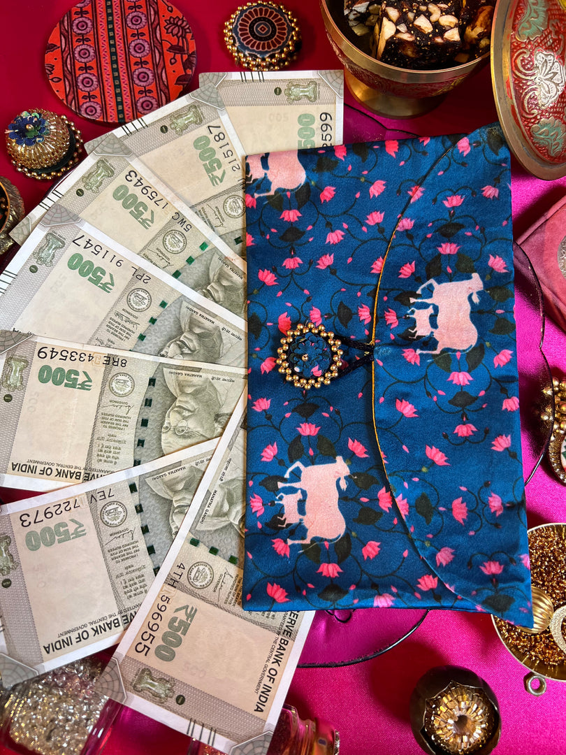 Pink Colloquial Divine Pichwai Shagun Envelope