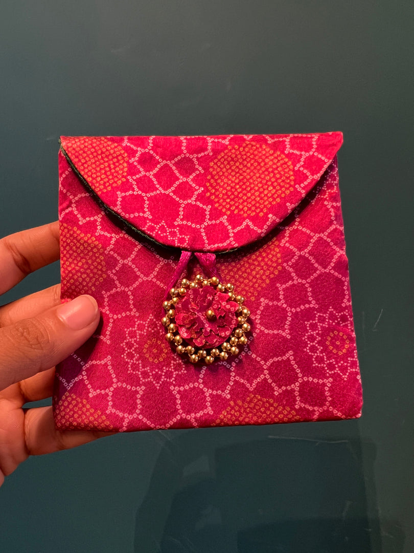ADD ON: Maroon Navratna Patola Mini Pouch