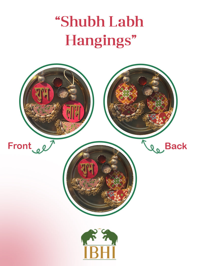 Arc Shubh Labh: Pastel Pistachio & Maroon Navratna Patola