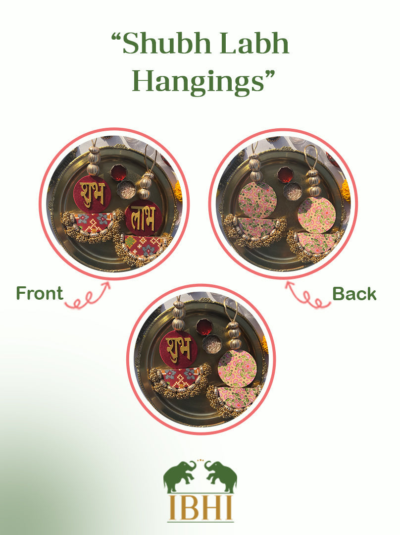 Arc Shubh Labh: Pastel Pistachio & Maroon Navratna Patola