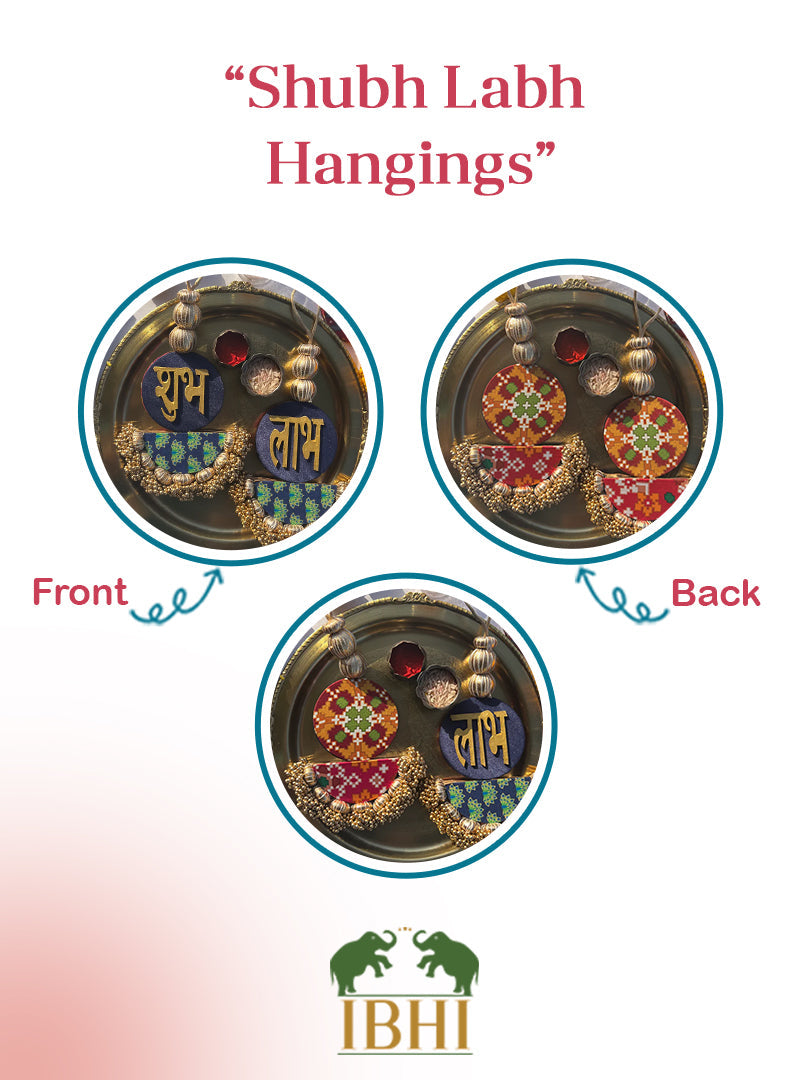 Arc Shubh Labh: Pastel Pistachio & Maroon Navratna Patola