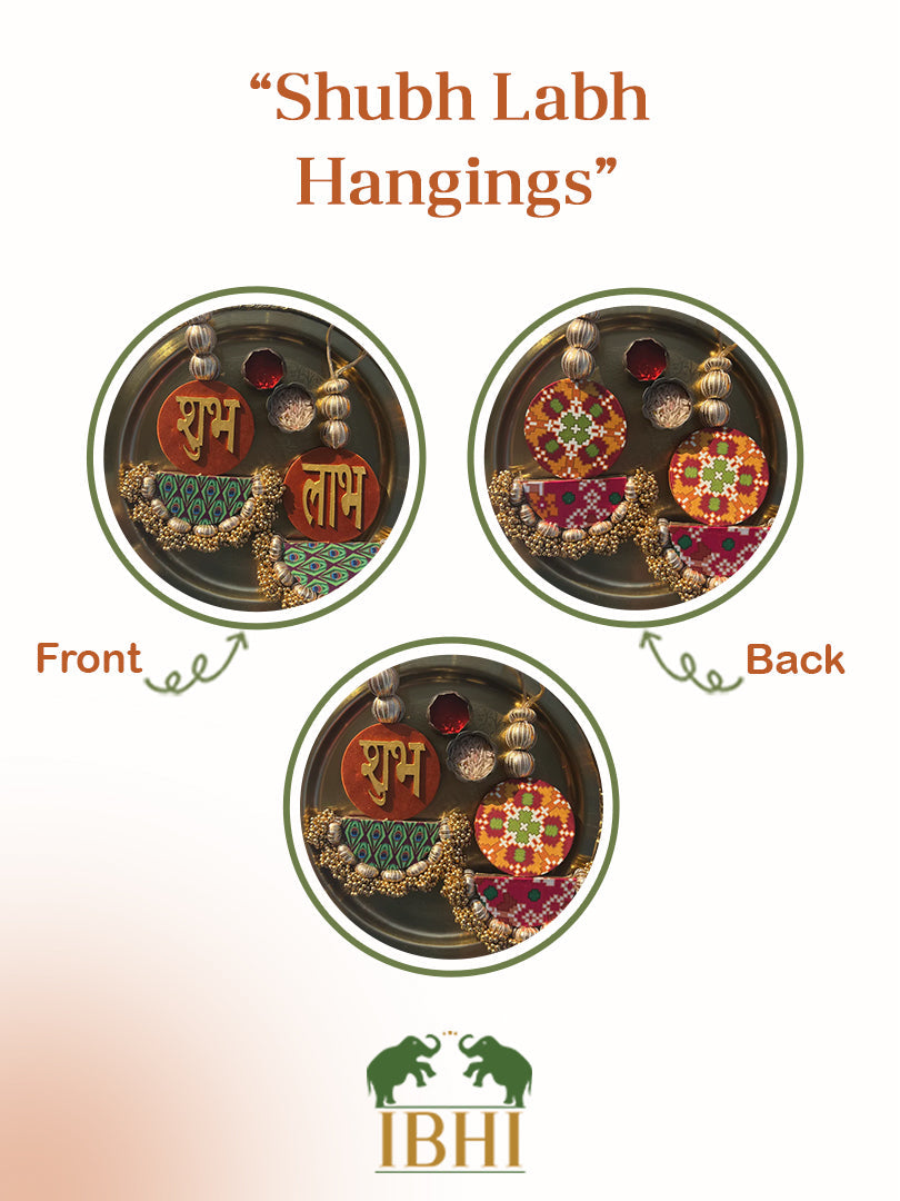 Arc Shubh Labh: Pastel Pistachio & Maroon Navratna Patola