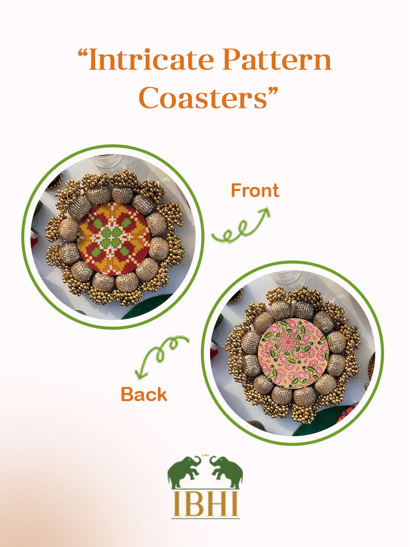 Spherical Mini Pallet: Flare Mor Bani Thangat Kare + Pastel Pistachio Inflorescence Divine Pichwai