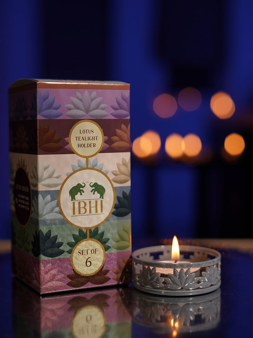 IBHI's Lotus TeaLight Holder: Set of 6