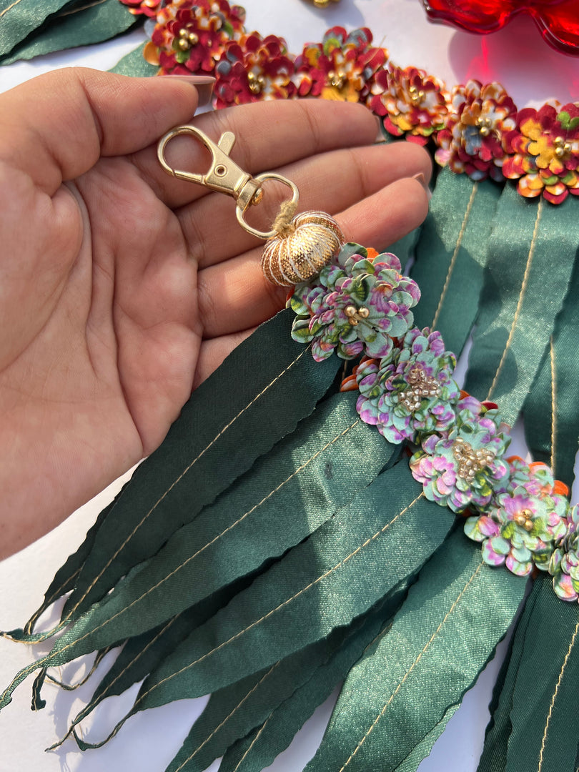 Mini Asopalav Tradition X Maroon & Pink Colloquial Divine Pichwai Toran: Two way (FLEXIBLE)