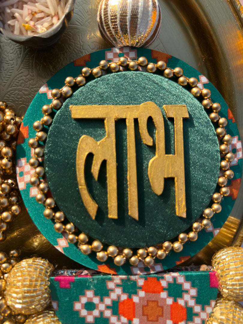 Rosie Rani + Kamal Bandhej Arc Embellished Shubh Labh Tassels