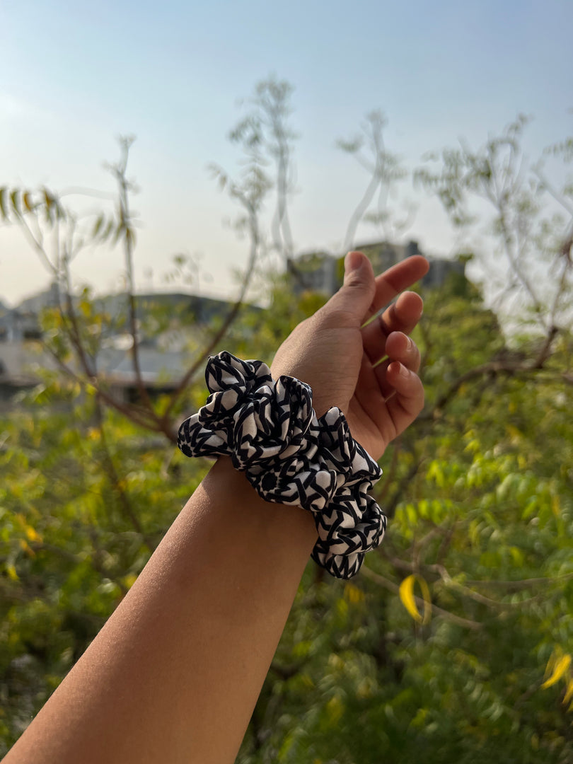 Turkish Hues Intense Ajrakh Scrunchie