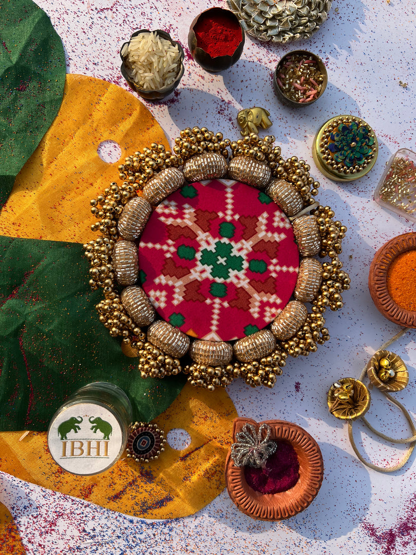 Diva Diya : Rosie Rani Bandhej + Bottle Green Hathi Popat Patola