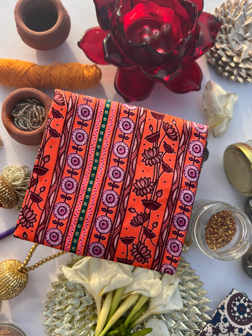 ADD ON: Maroon Navratna Patola Mini Pouch