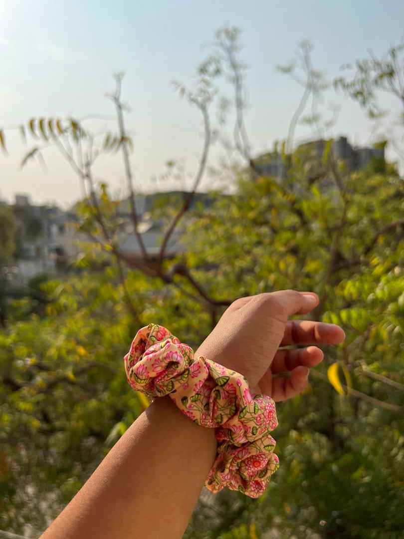 Turkish Hues Intense Ajrakh Scrunchie