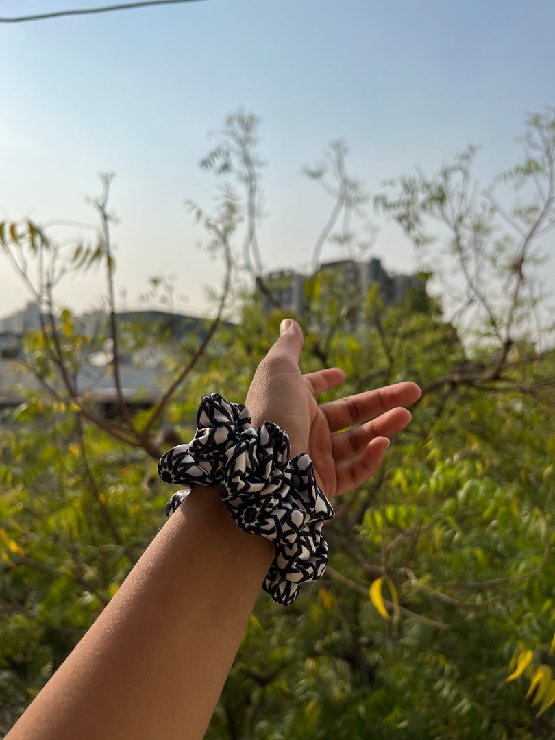 Turkish Hues Intense Ajrakh Scrunchie