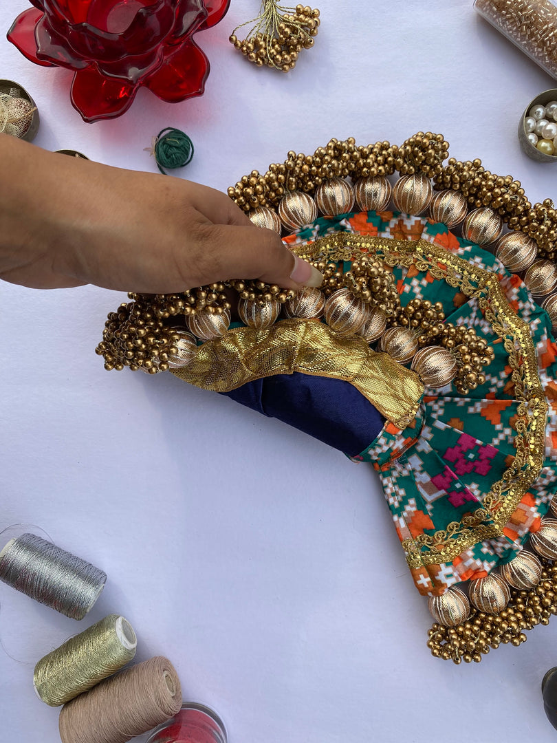 Congruous Divine Pichwai Copper Beaded Poshak