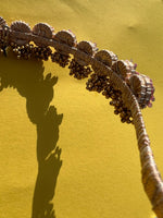 Load image into Gallery viewer, Enchanted Maroon Navratna Patola Mini Lumba Hair band
