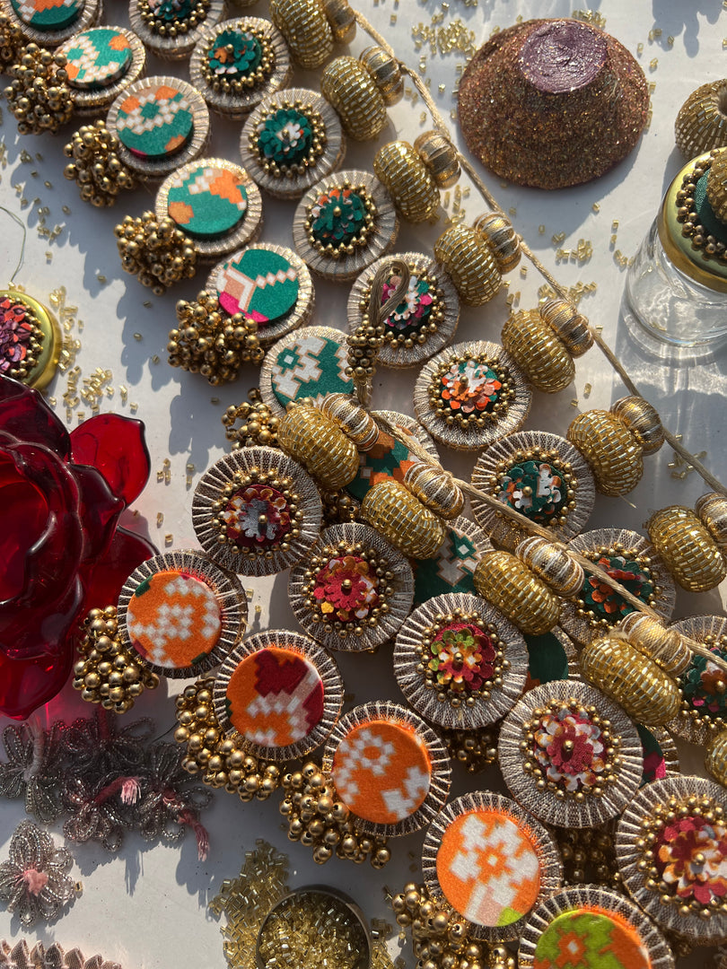 Bling Cling OG Infloresence Divine Pichwai + Pastel Pistachio Infloresence Divine Pichwai(FLEXIBLE)
