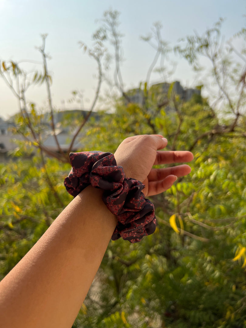 Turkish Hues Intense Ajrakh Scrunchie