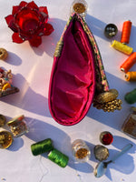 Load image into Gallery viewer, Seven Heaven Micro Beaded Solid Silk Clutch
