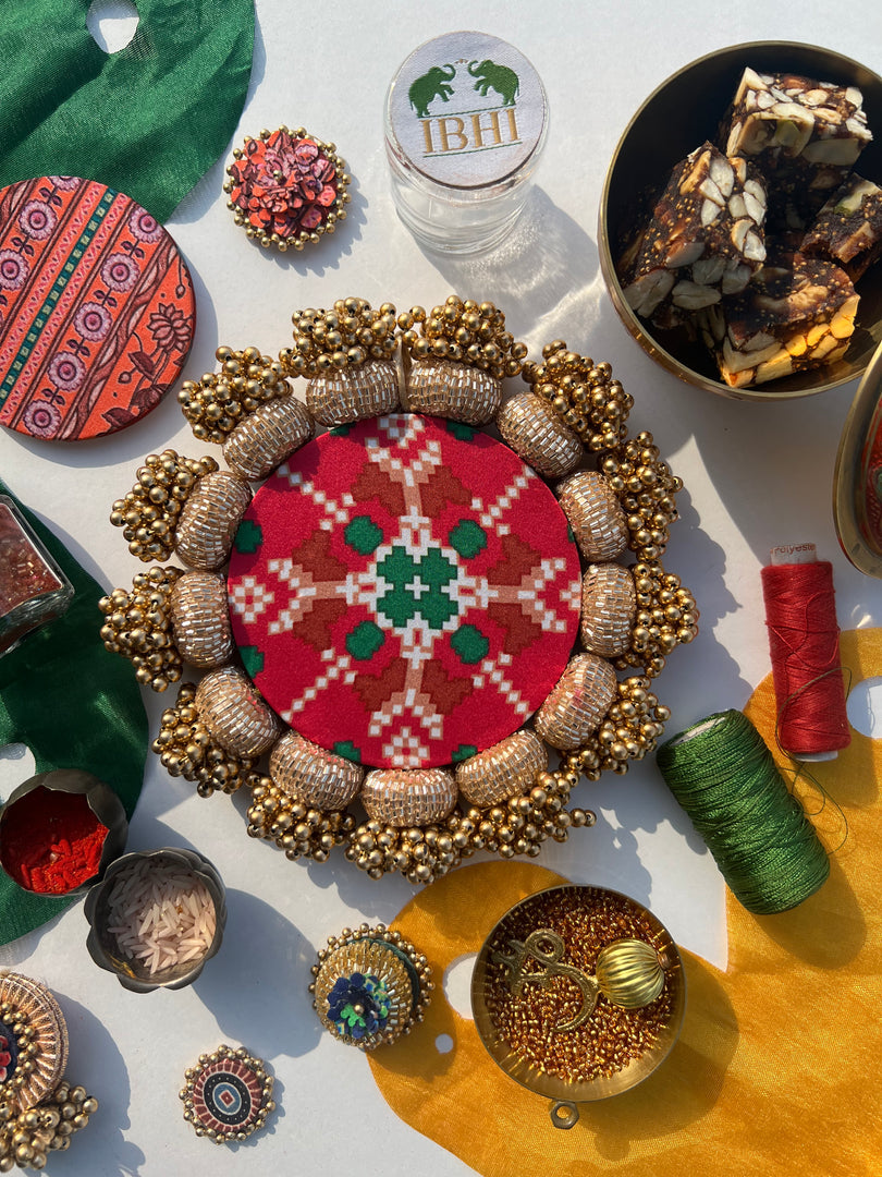Diva Diya : Rosie Rani Bandhej + Bottle Green Hathi Popat Patola