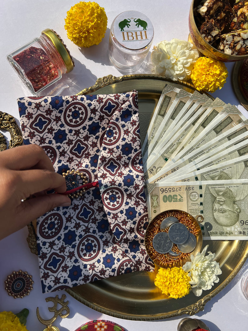 Pink Colloquial Divine Pichwai Shagun Envelope