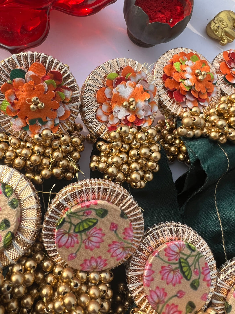 Beaded Bunch Asopalav Tradition X Pink & Vermillion Lumba Toran: Two way (FLEXIBLE)