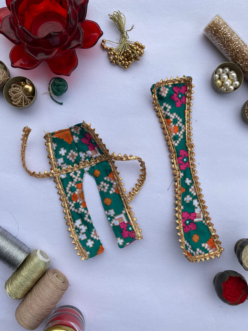 Congruous Divine Pichwai Copper Beaded Poshak