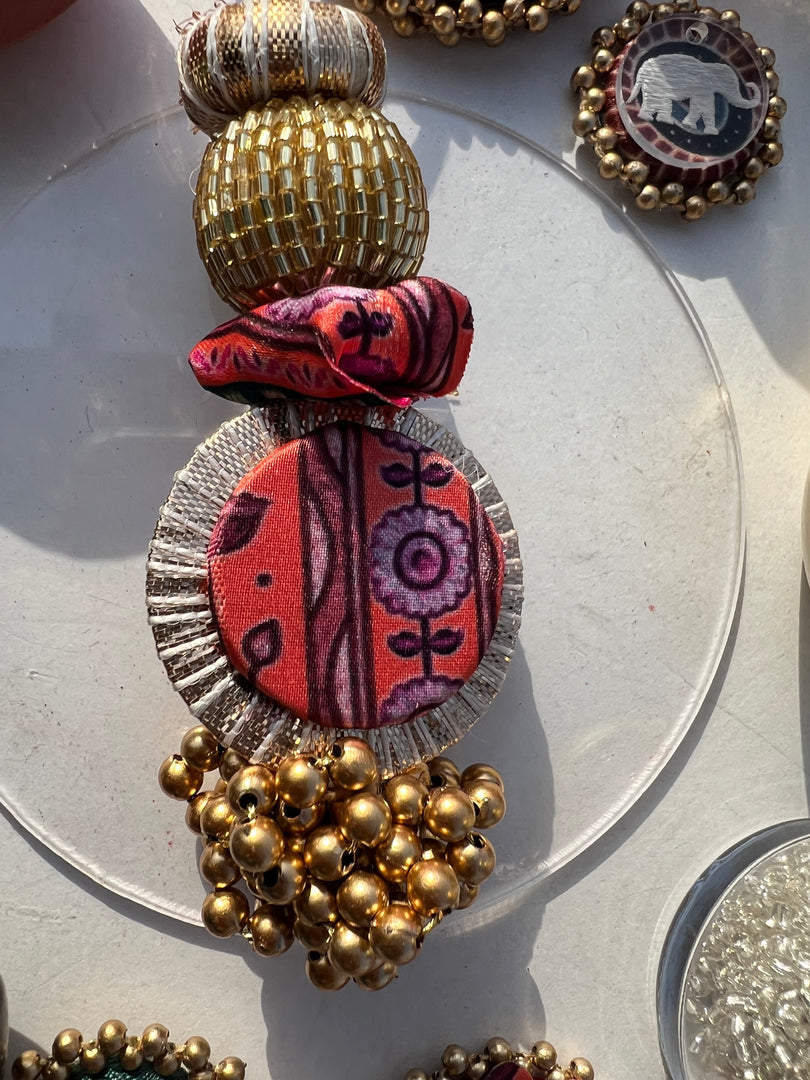 Glass Beaded Plumeria Lumba- Bhabhi Rakhi