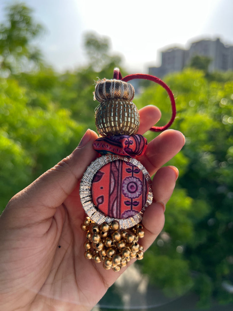 Glass Beaded Plumeria Lumba- Bhabhi Rakhi