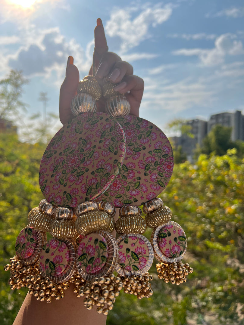 IBHI's Classic Shubh Labh Danglers- Set of 2