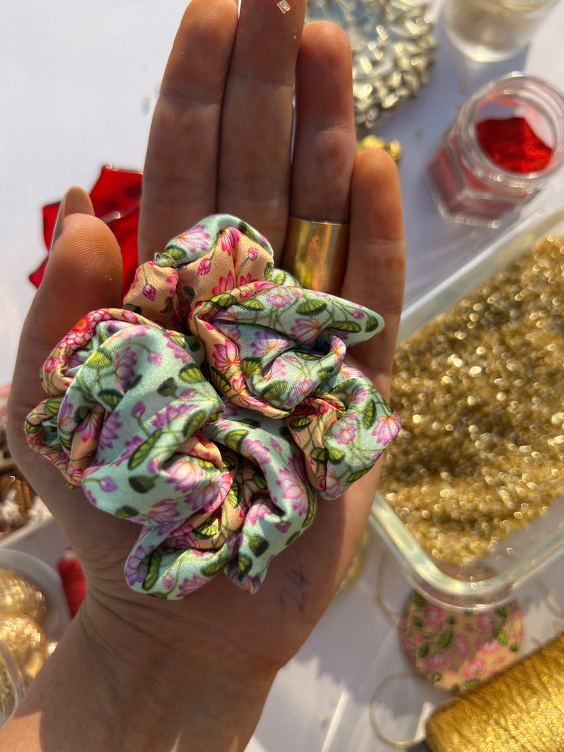 Turkish Hues Intense Ajrakh Scrunchie