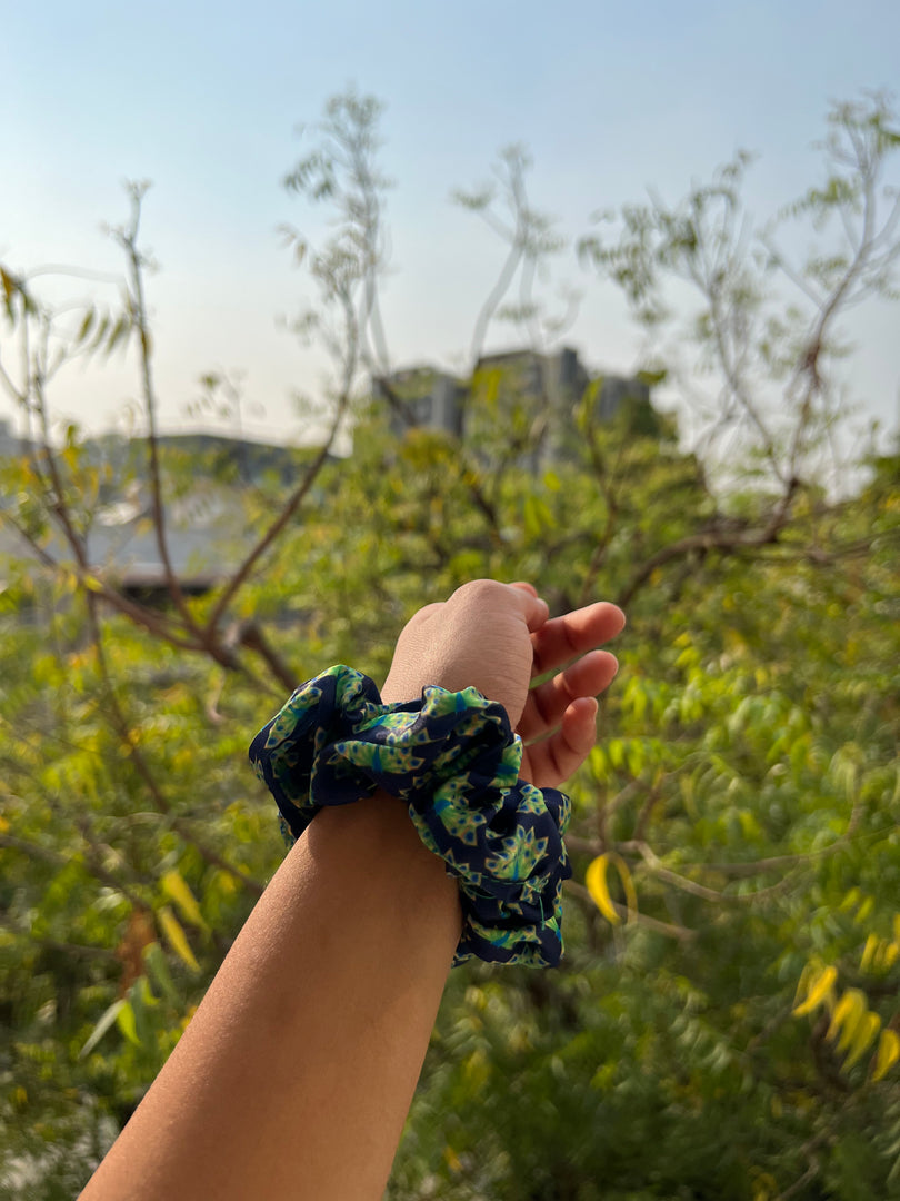 Turkish Hues Intense Ajrakh Scrunchie