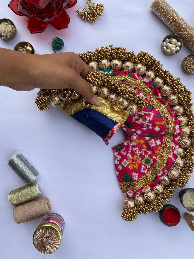 Congruous Divine Pichwai Copper Beaded Poshak