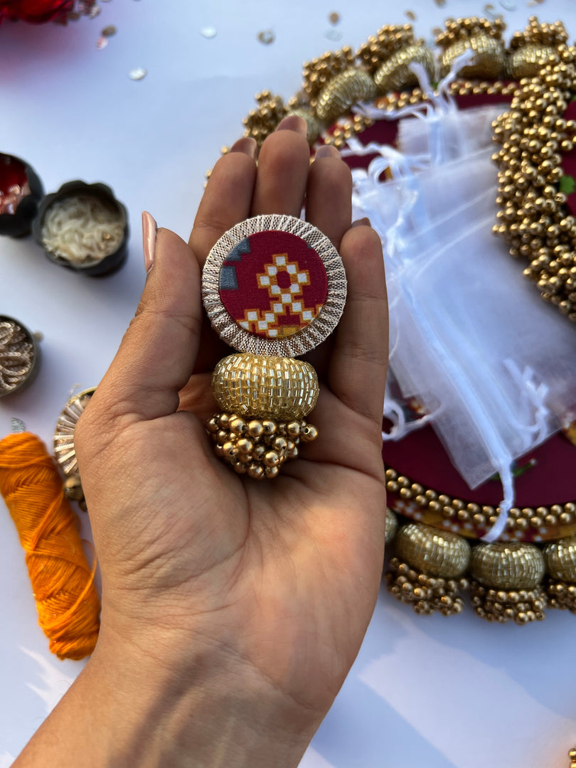 Yellow Congruous Divine Pichwai Signature Brooch
