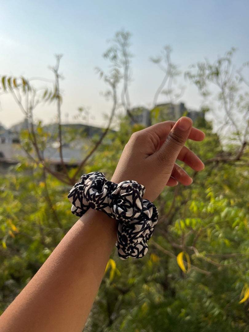 Turkish Hues Intense Ajrakh Scrunchie