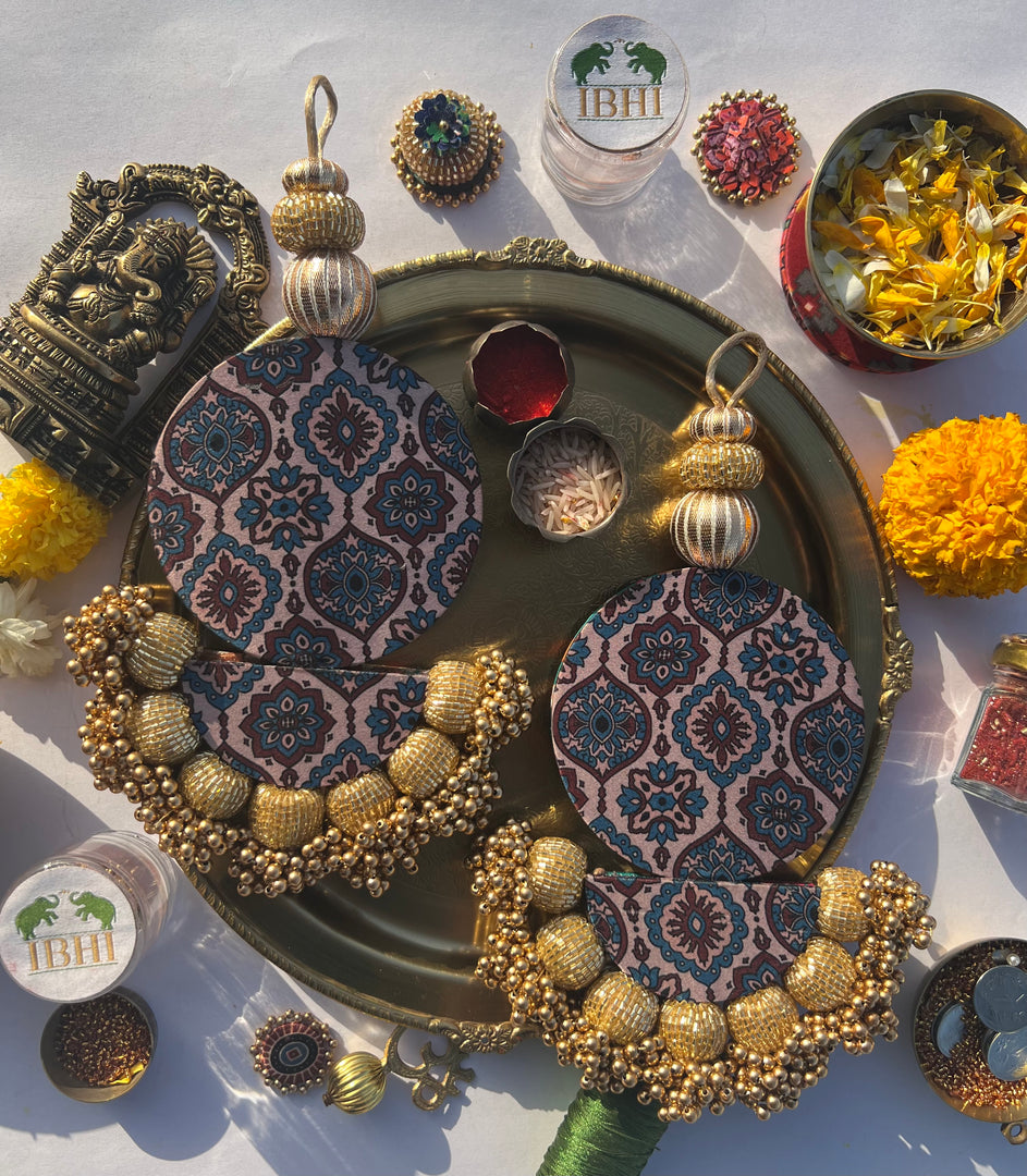 Rosie Rani + Kamal Bandhej Arc Embellished Shubh Labh Tassels