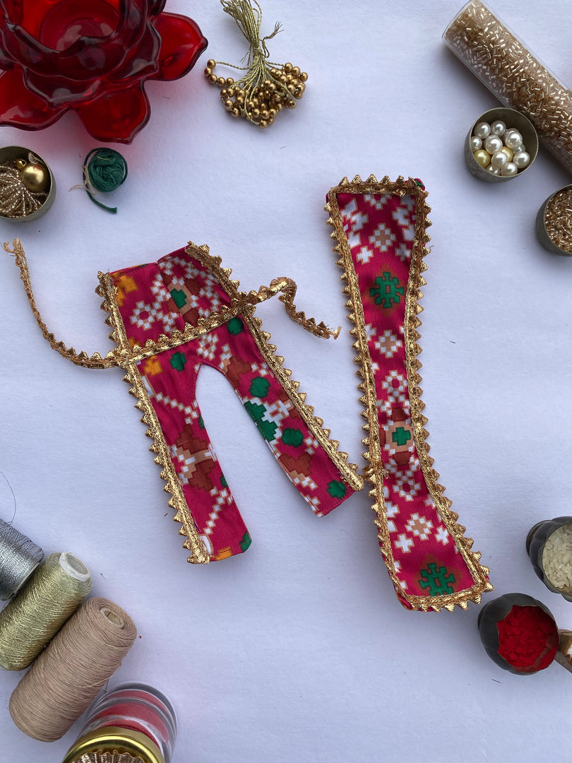 Congruous Divine Pichwai Copper Beaded Poshak