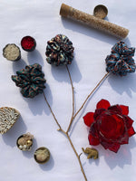 Load image into Gallery viewer, Christmas Blooms Scrunchie: Set of 3
