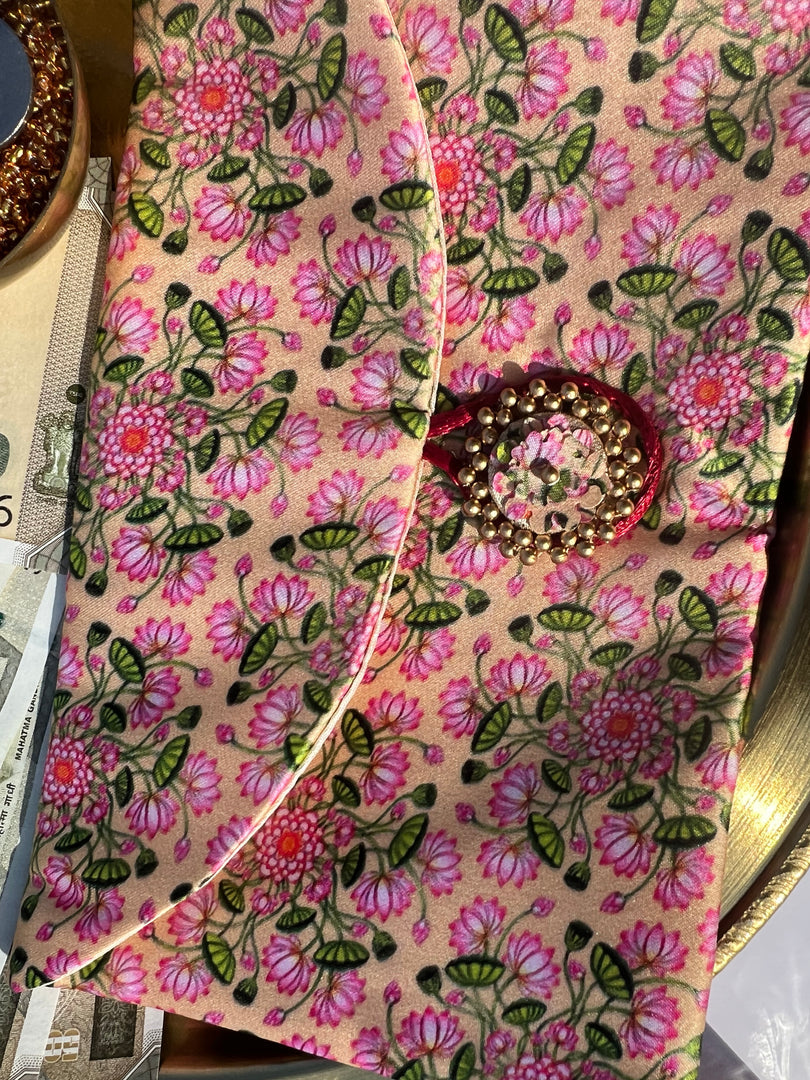Pink Colloquial Divine Pichwai Shagun Envelope