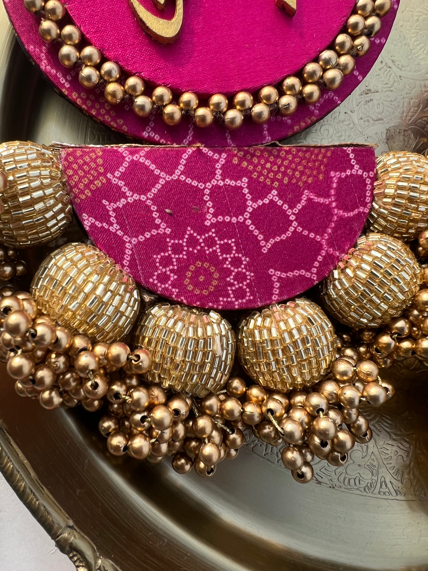 Rosie Rani + Kamal Bandhej Arc Embellished Shubh Labh Tassels